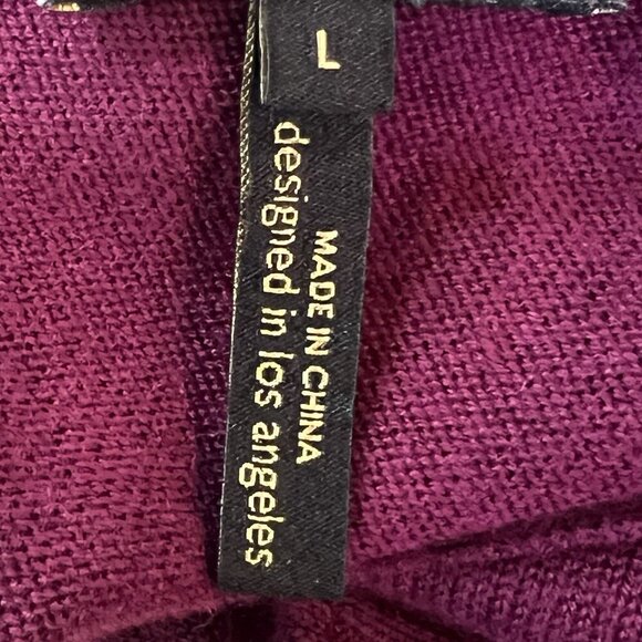 Laundry by Shelli Segal Dress Womens Size Large Bell Snap Sleeves Boat Neck Wine - Picture 16 of 16